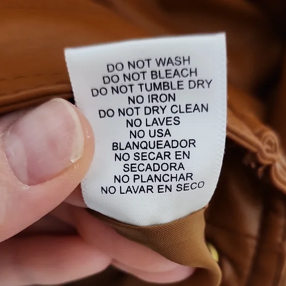 Love Tree Brown and Gold Leather Motorcycle Jacket - Picture 9 of 14